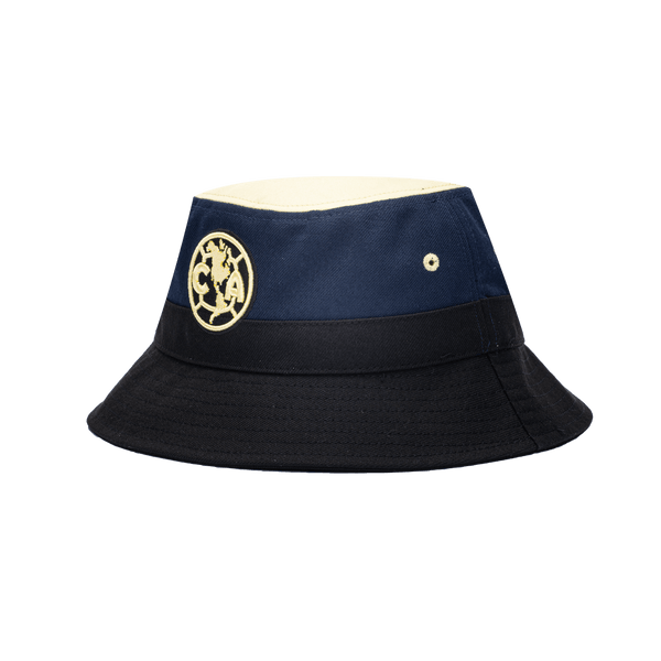 Club America Truitt Bucket hat in tri-color fabrication and team logo embroidery, in Black/Navy.