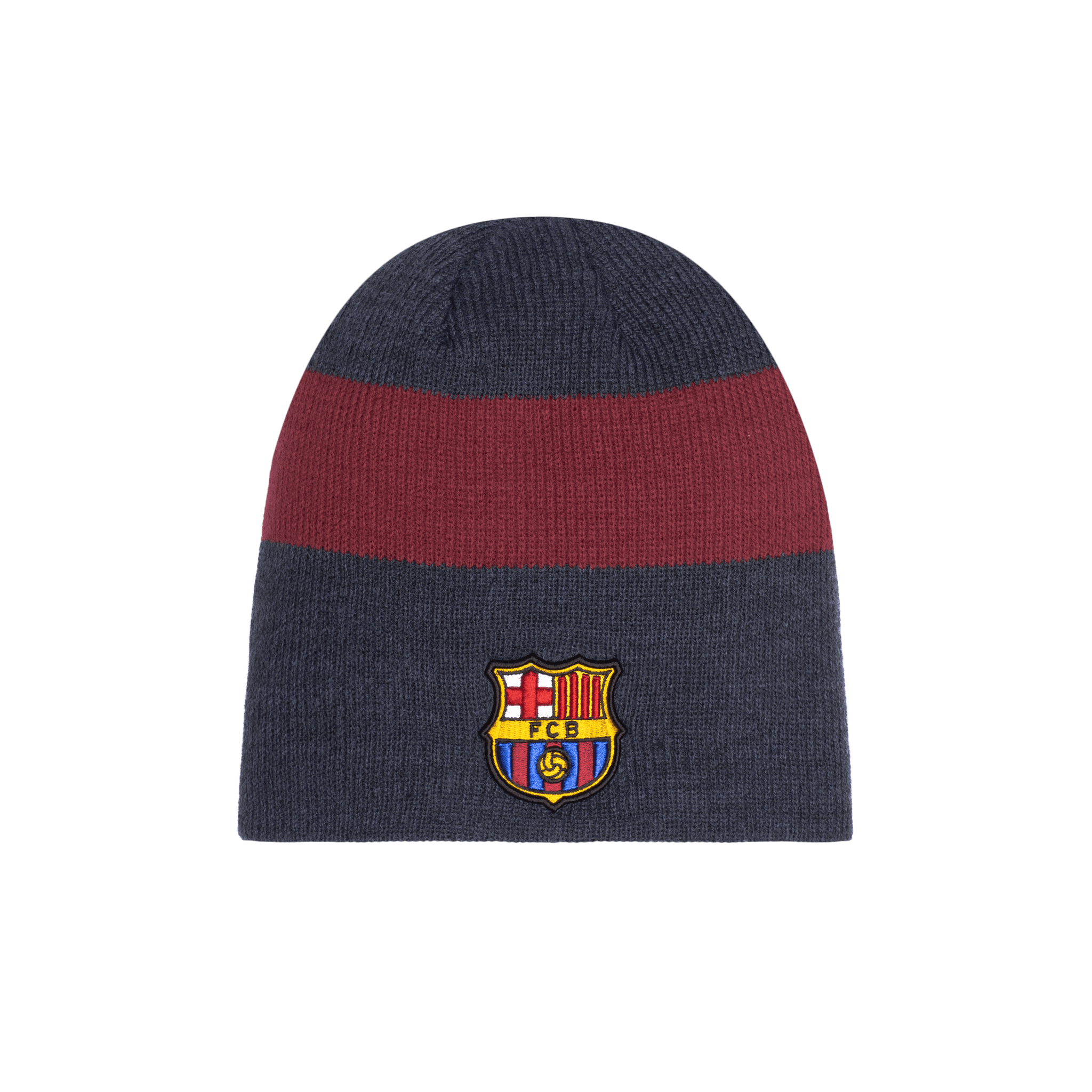 Grey FC Barcelona Fury Knit with burgundy stripe