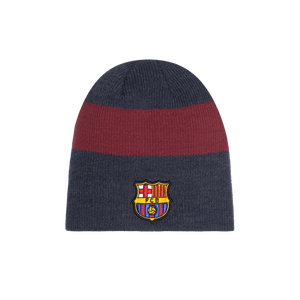 Grey FC Barcelona Fury Knit with burgundy stripe