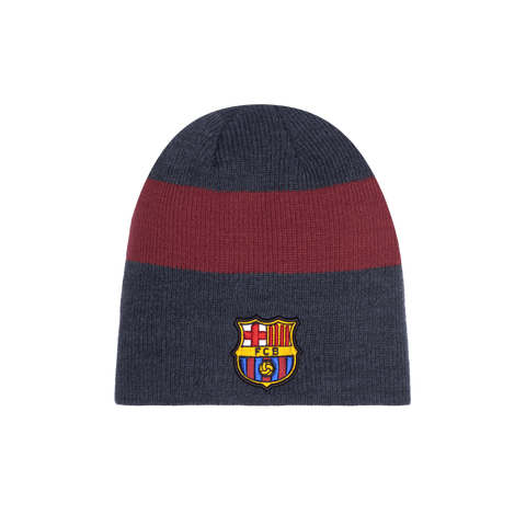 Grey FC Barcelona Fury Knit with burgundy stripe