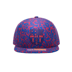 Red and Blue FC Barcelona Notebook Snapback