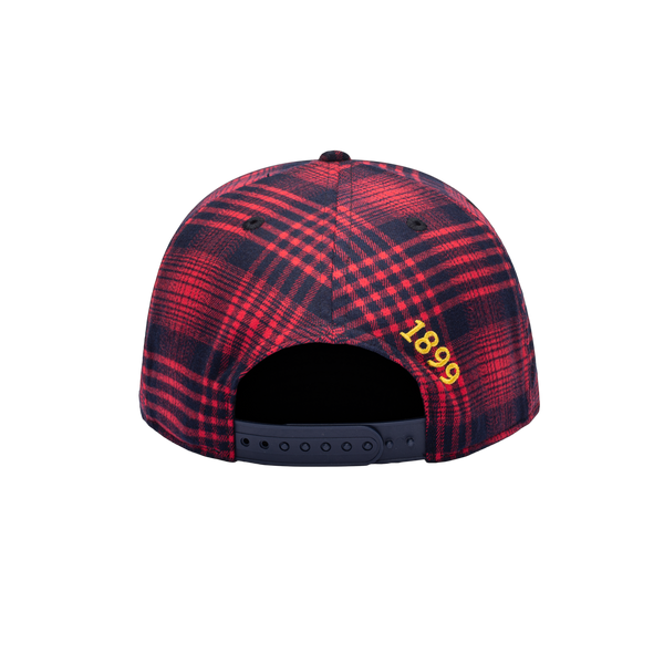 Back view of FC Barcelona Hooligan Snapback with year the team was founded embroidered on the back