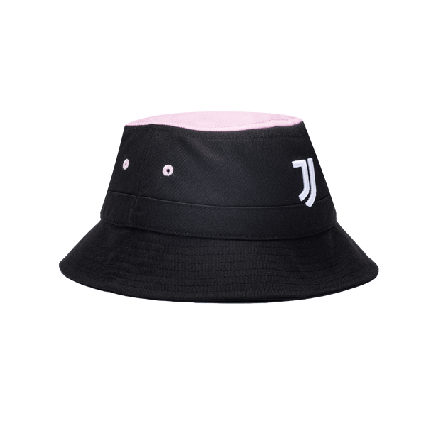 Juventus Truitt Bucket hat in tri-color fabrication and team logo embroidery, in Black/Pink.