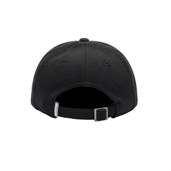 Back view of the Juventus Club Ink Adjustable with high crown, curved brim, and adjustable strap, in black.