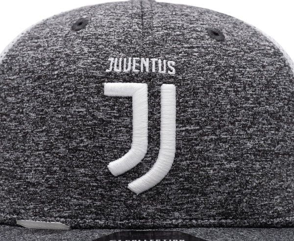 Close up of grey and white Juventus Dribbling Snapback