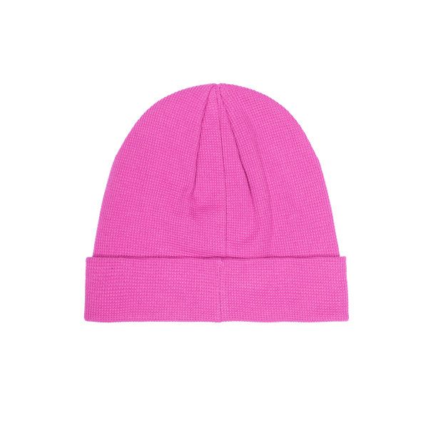 Pumas 3000 ribbed beanie with team branded woven label on cuff, in Pink.