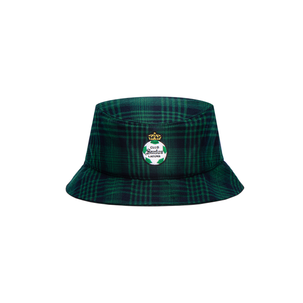 Front side view of The green Santos Laguna Hooligan Bucket Hat green bucket 